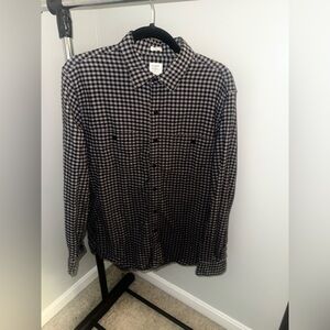 J. Crew Checkered Flannel Shirt Size M 100% Cotton